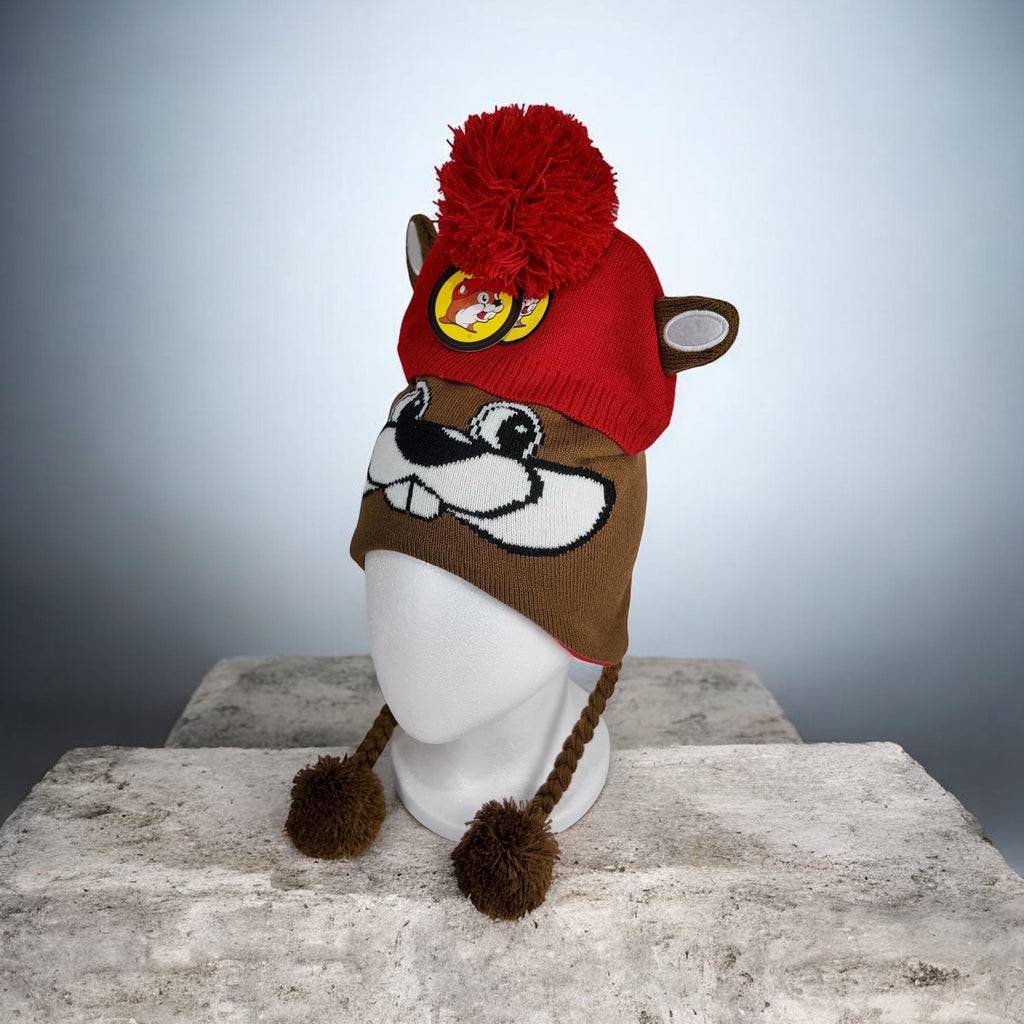 Buc-ee's Beaver Knit Face Beanie Hat Gift Sets