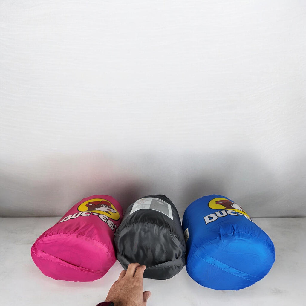 Buc-ee's Sleeping Bags (Adult & Youth / Black, Blue, Pink)