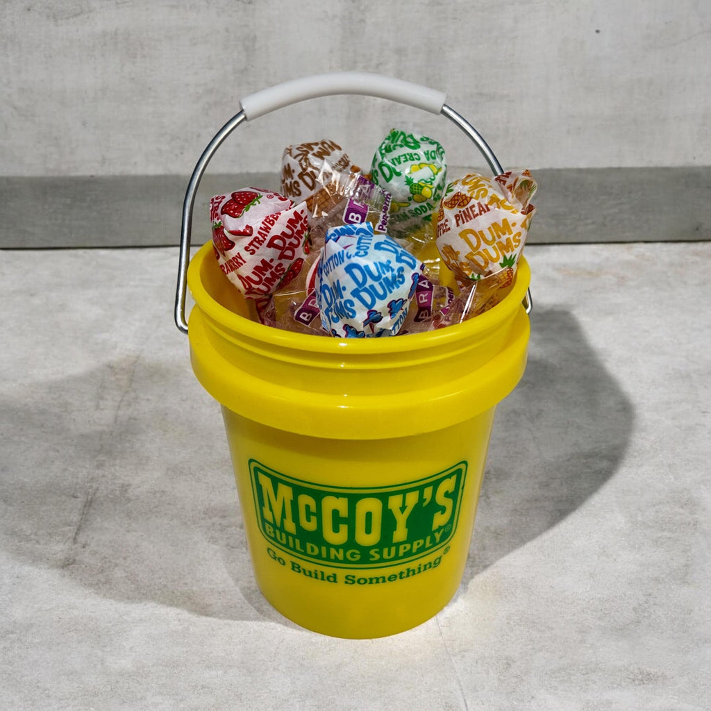 McCoy's Yellow Mini Bucket Peppermint Lollipop Gift Basket