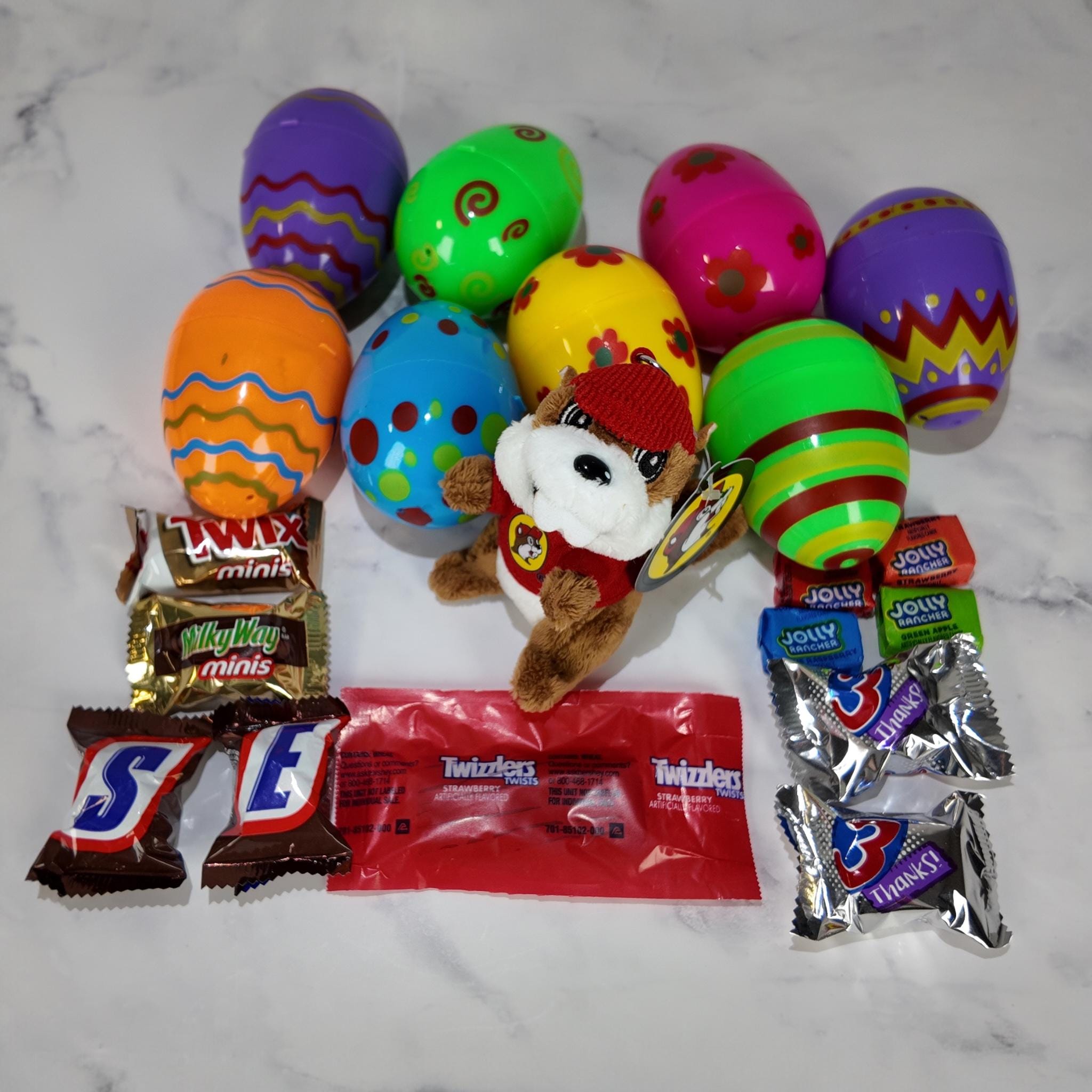 Buc-ee's Easter Eggs Hunting Plush Handbag Gift Basket