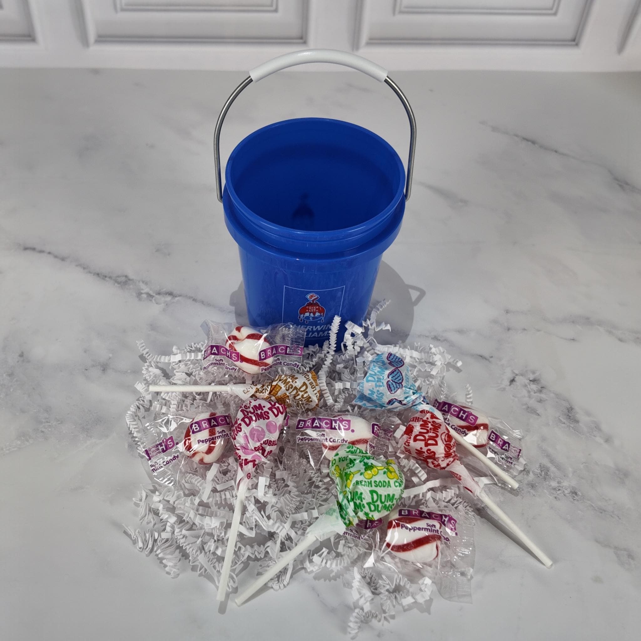 Sherwin Williams Mini Bucket Peppermint Lollipop Gift Basket