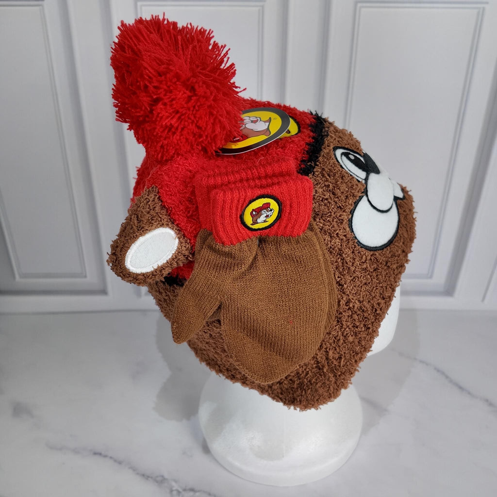 Buc-ee's Beaver Knit Face Beanie Hat Gift Sets