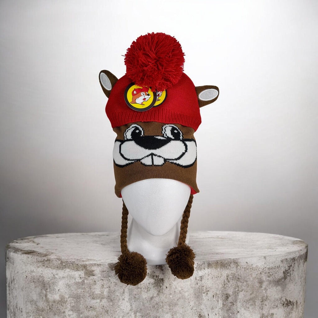 Buc-ee's Beaver Knit Face Beanie Hat Gift Sets