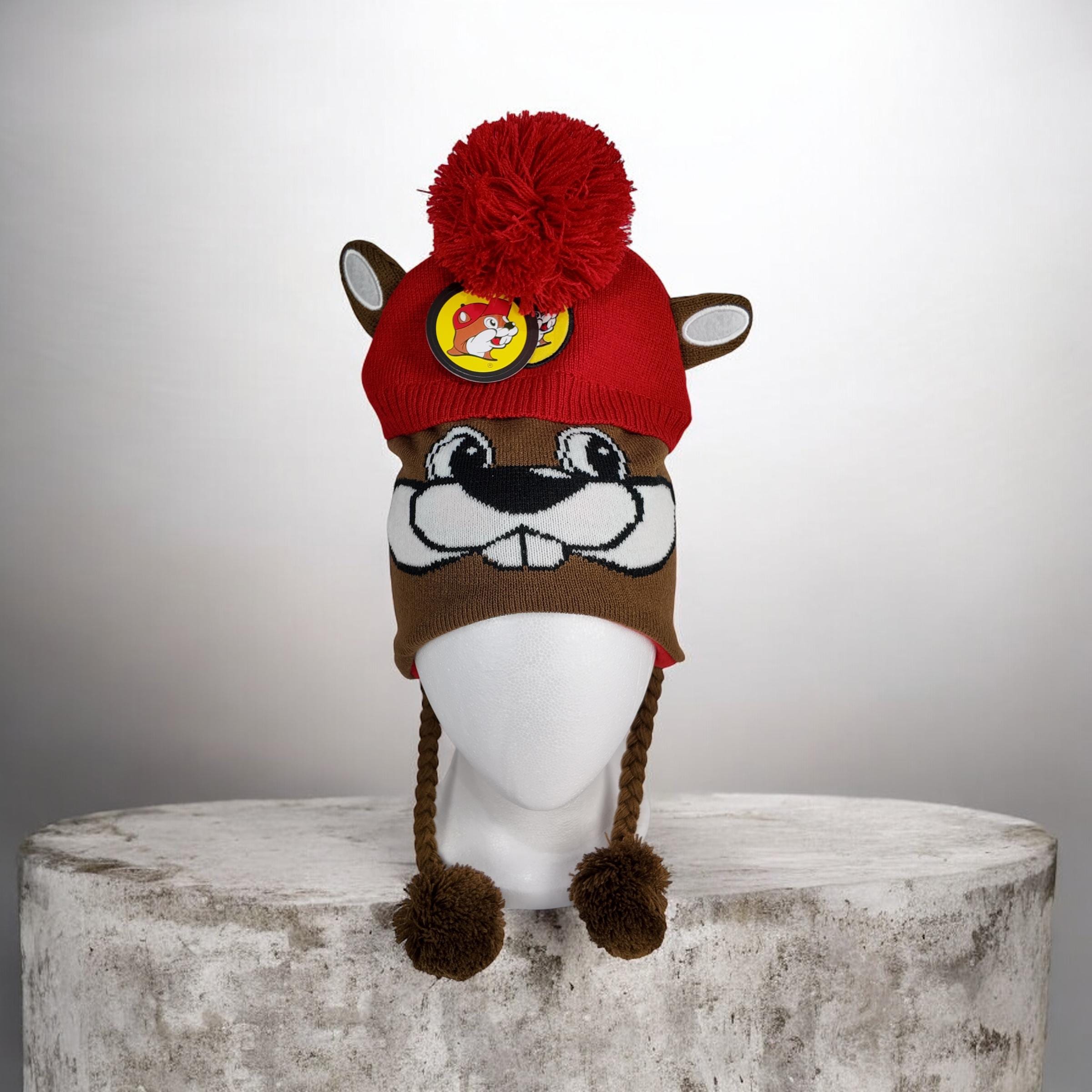 Buc-ee's Beaver Knit Face Beanie Hat Gift Sets