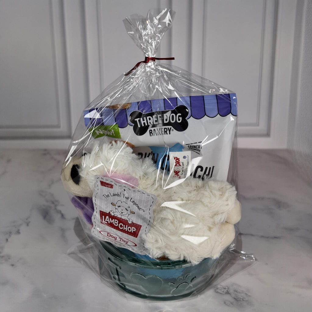 Small Dog Lovers Food Tray Gift Basket - Furry Friend