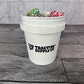 Tractor Supply White Mini Bucket Peppermint Lollipop Gift Basket