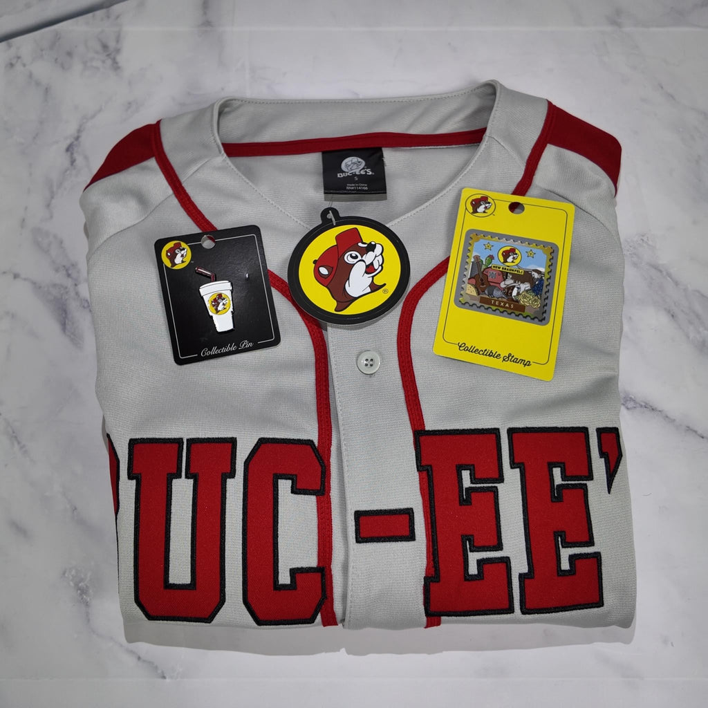 Buc-ee's Grey Baseball Jersey Gift Set