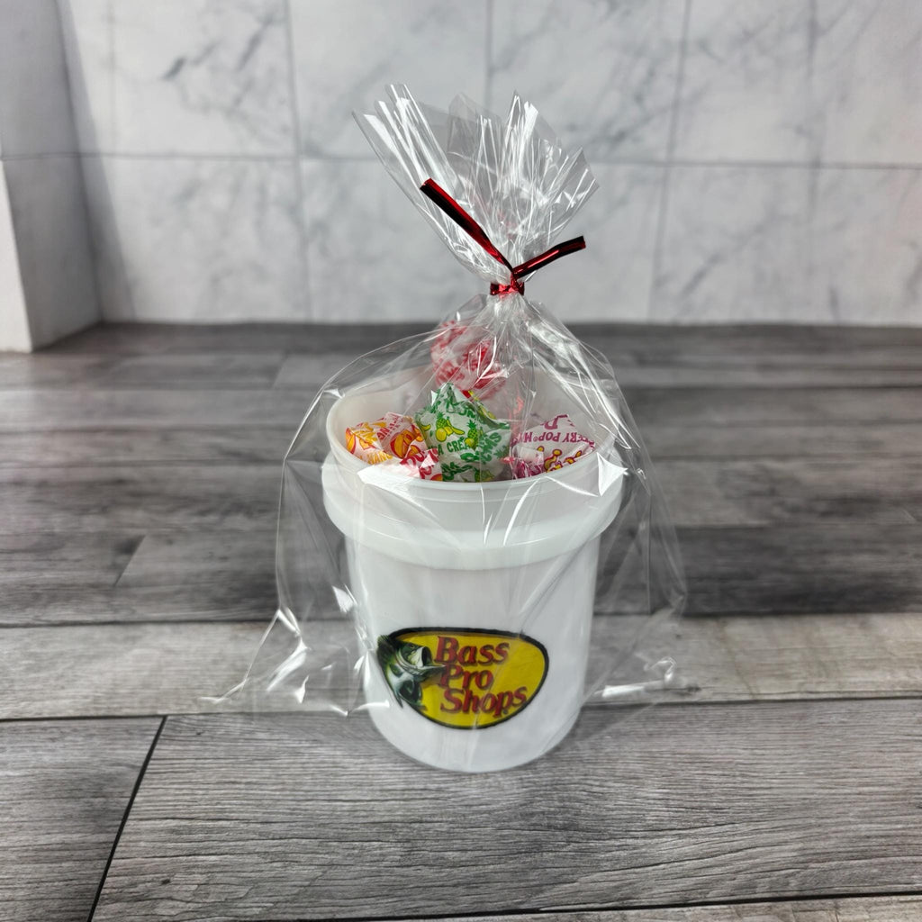 Bass Pro Shop Mini Bucket Peppermint Lollipop Gift Basket