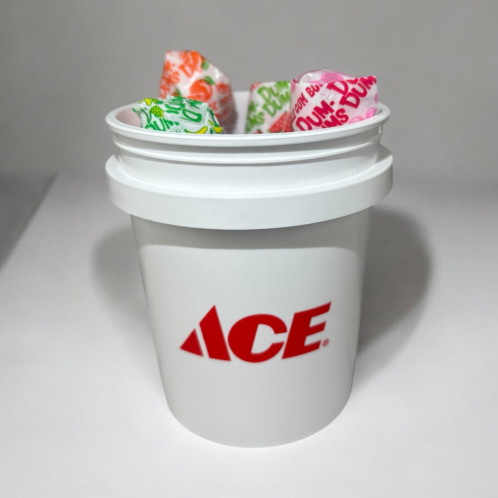 Ace Hardware Mini Bucket Peppermint Lollipop Gift Basket