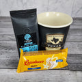 Texas Coffee Mug Gift Set – Ground Coffee & Wafer Cookies Bundle