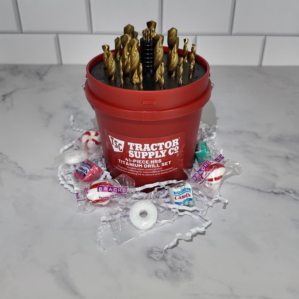 41-Piece Titanium Drill Bit Set Mini Bucket Gift Set – Tool Kit Bundle