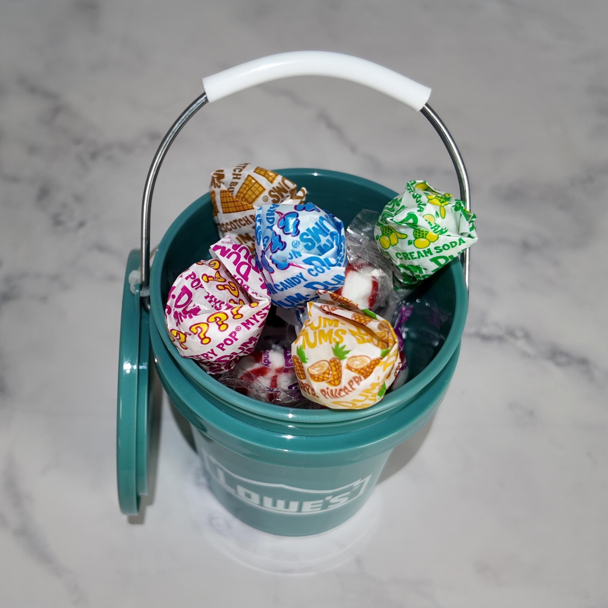 Bright Teal Mini Bucket Candy Gift Basket Set