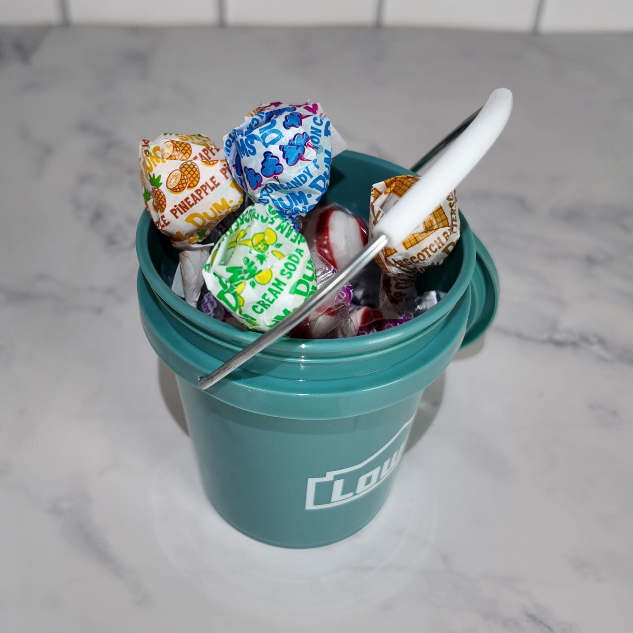 Bright Teal Mini Bucket Candy Gift Basket Set