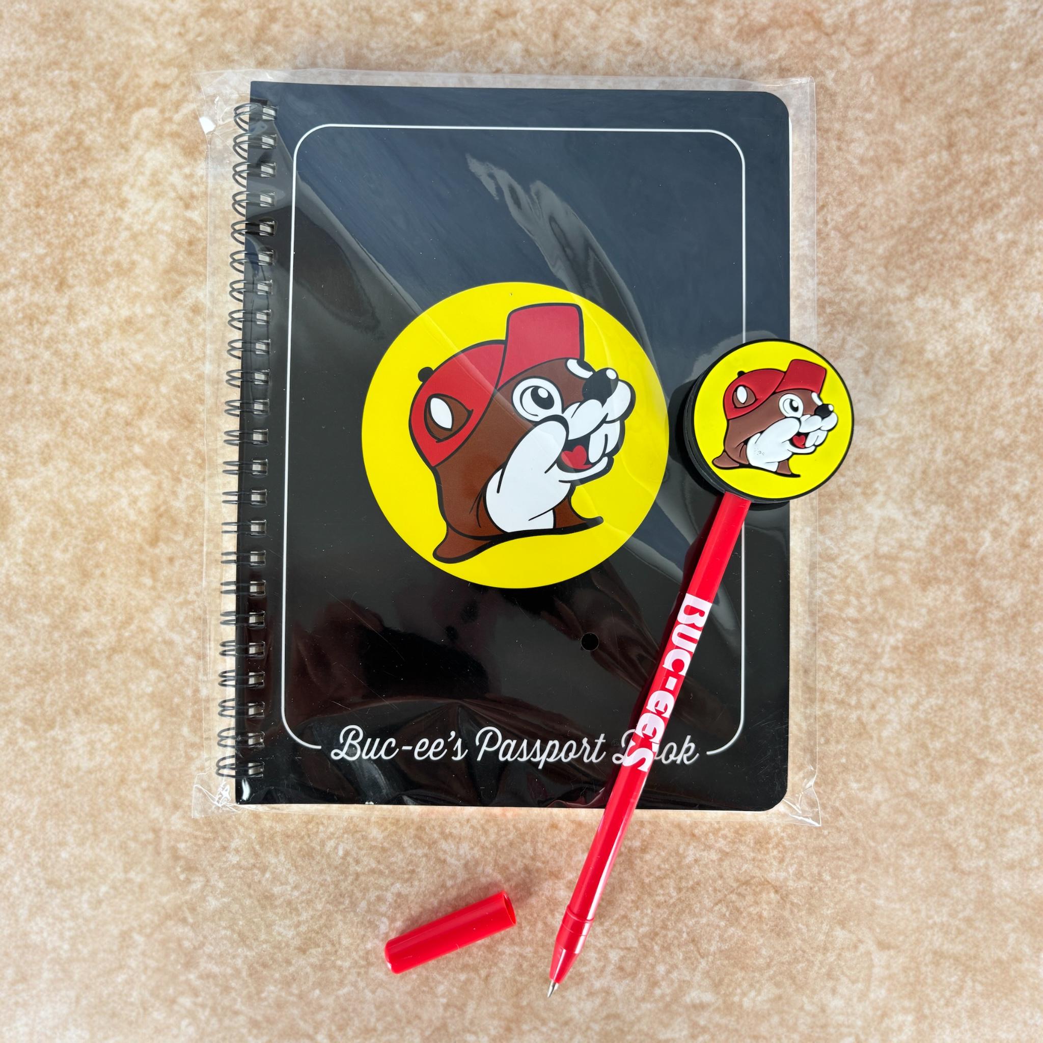 Travel Bundle Gift Set – Passport Notebook, Stamp, Pen, Keychain & Peppermint Candies