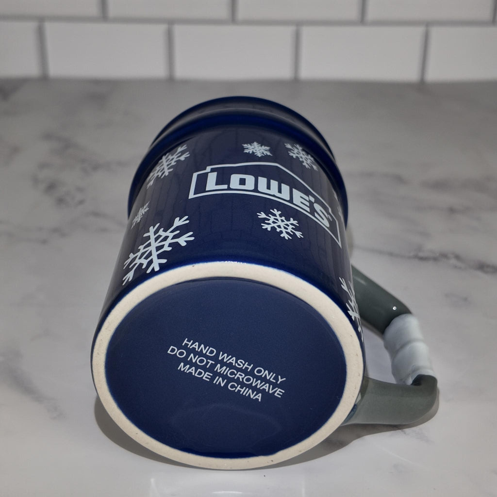 5 Gallon Bucket Style Mug Gift Set – Blue Ceramic Coffee Cup with Wafer Cookies