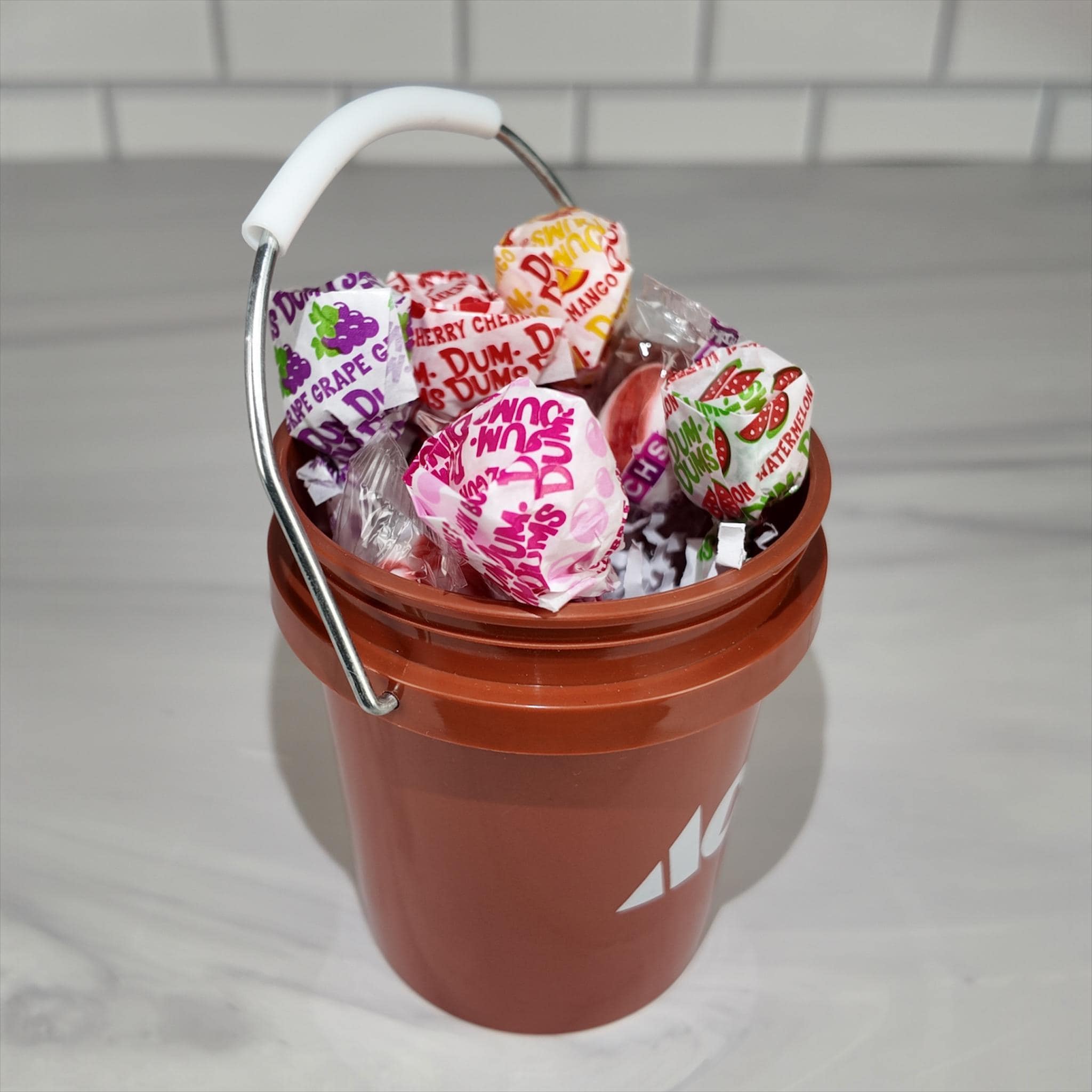 Rust Brown Mini Bucket Candy Gift Basket Set