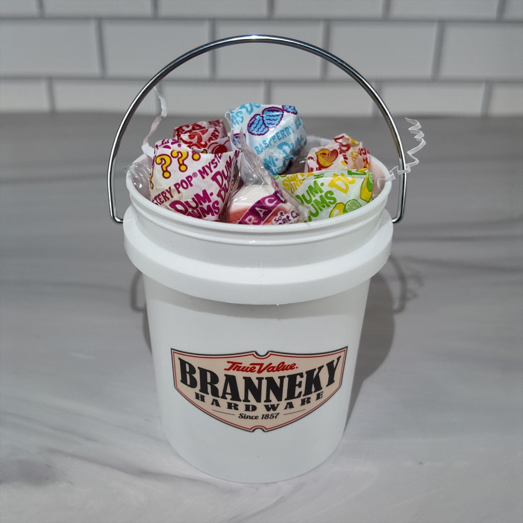White Mini Bucket Candy Gift Basket Set