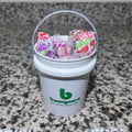 White or Green Mini Bucket Candy Gift Basket Set