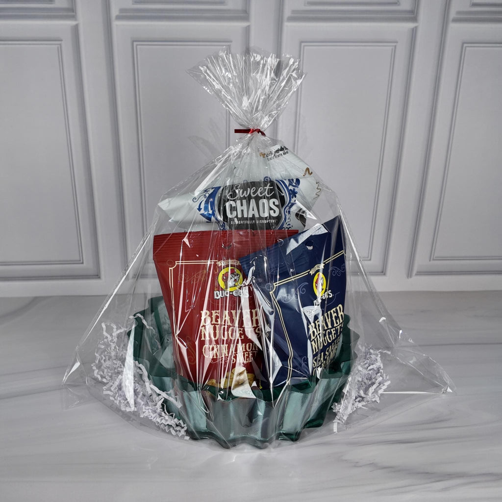 Large Bottle Cap Snack Bowl Gift Set – Caramel Corn Nuggets Bundle