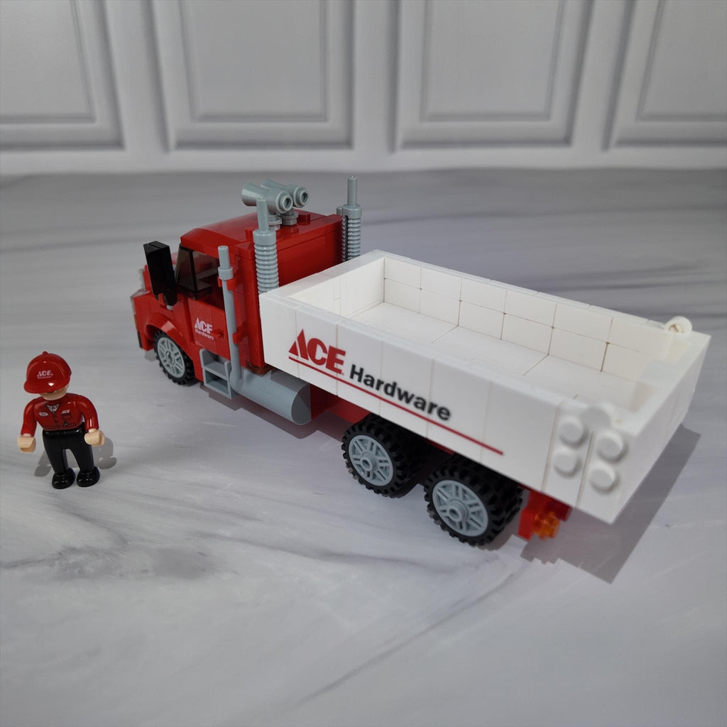 Dump Truck Building Brick Set with Lollipops – Toy Truck Candy Gift Bundle