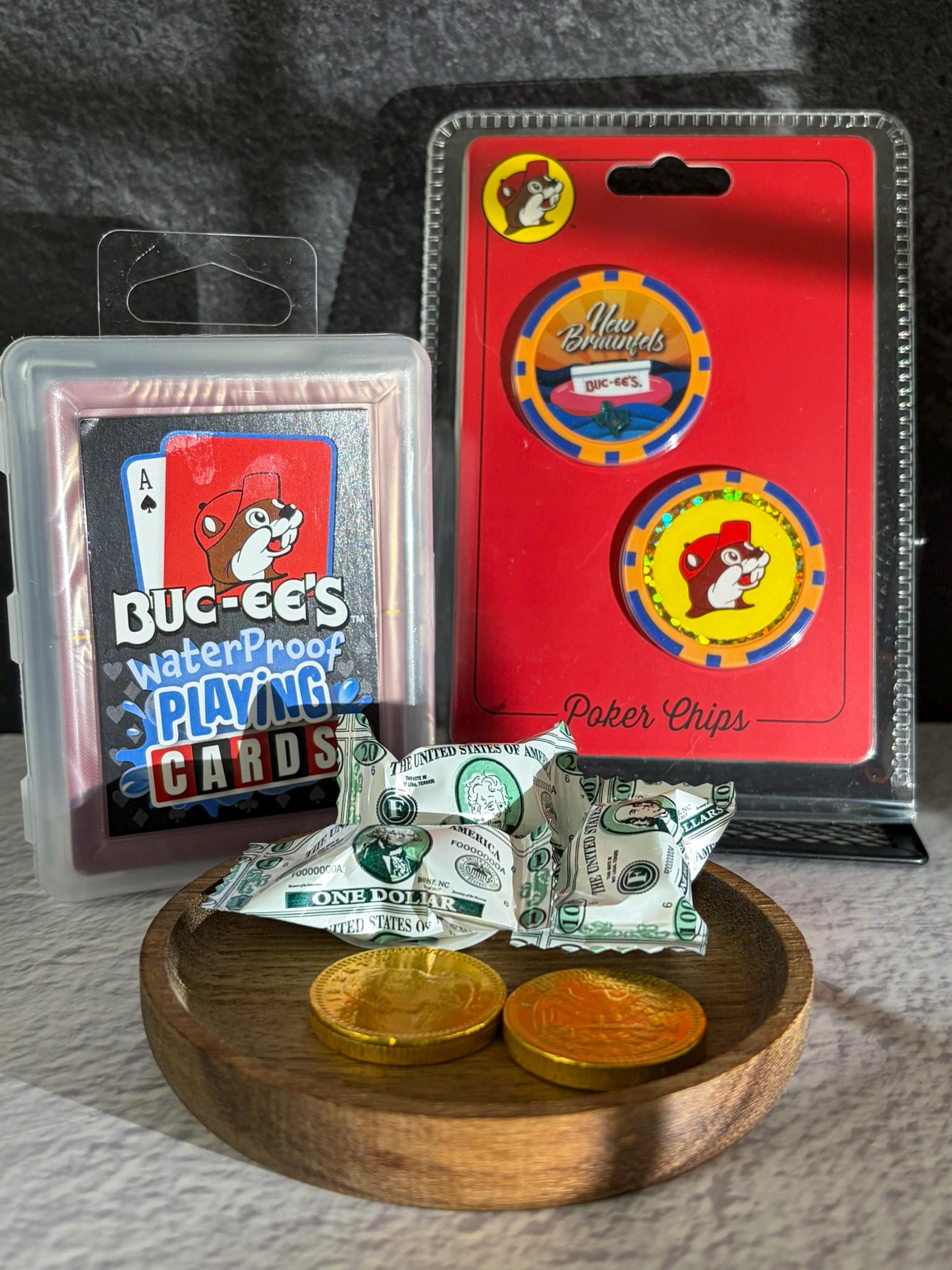 All-In Fun Game Night Bundle – Cards, Poker Chips, Chocolate Coins & Mints