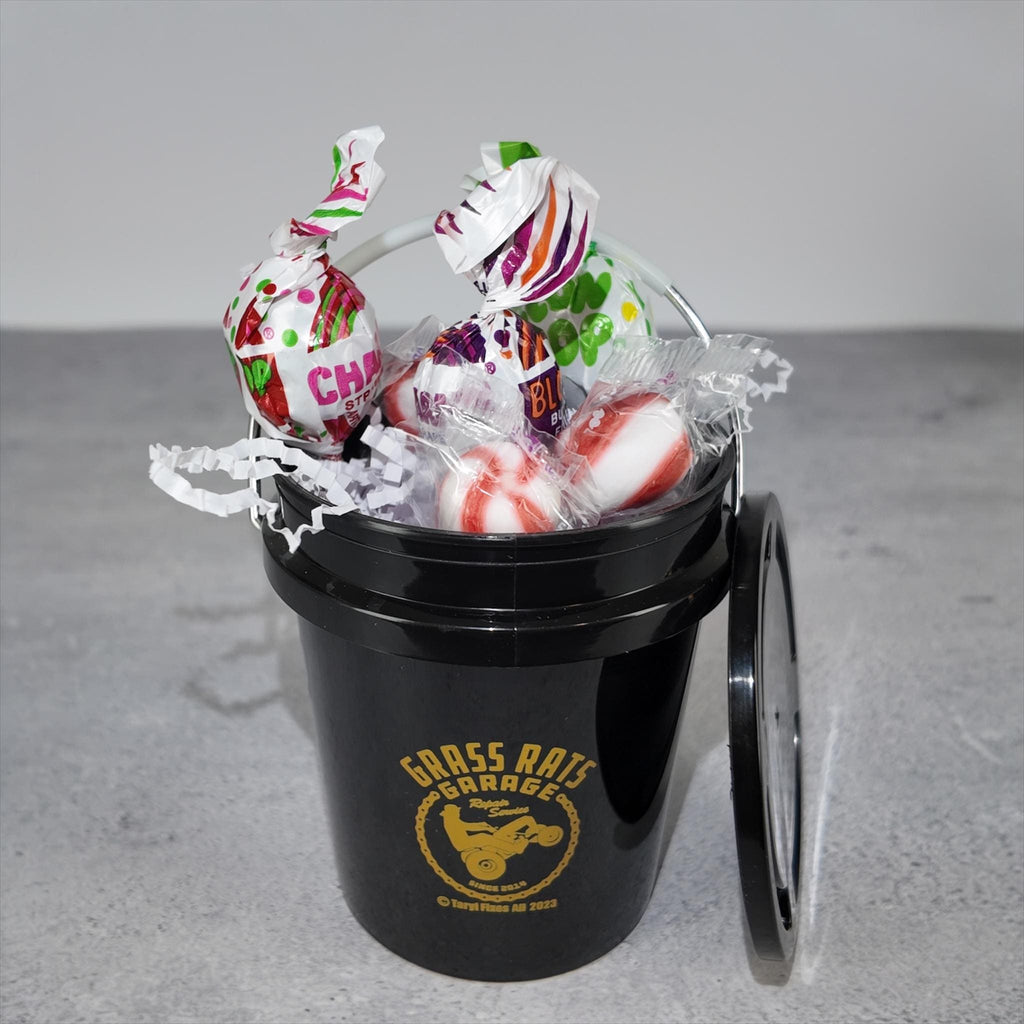 Black Mini Bucket Candy Gift Basket Set with Lid