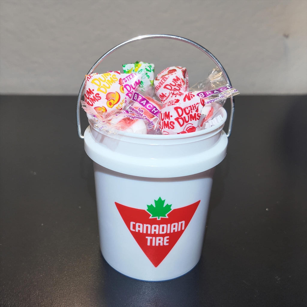 White Mini Bucket Candy Gift Basket Set