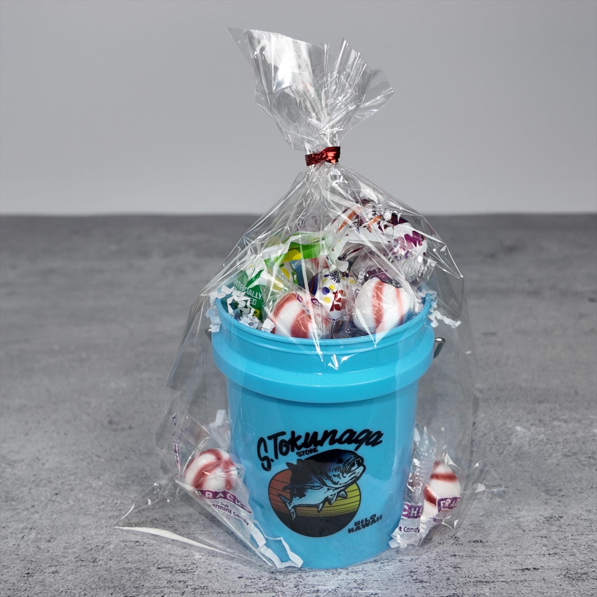 Tropical Mini Bucket Candy Gift Basket Set – Light Blue Treat Bundle