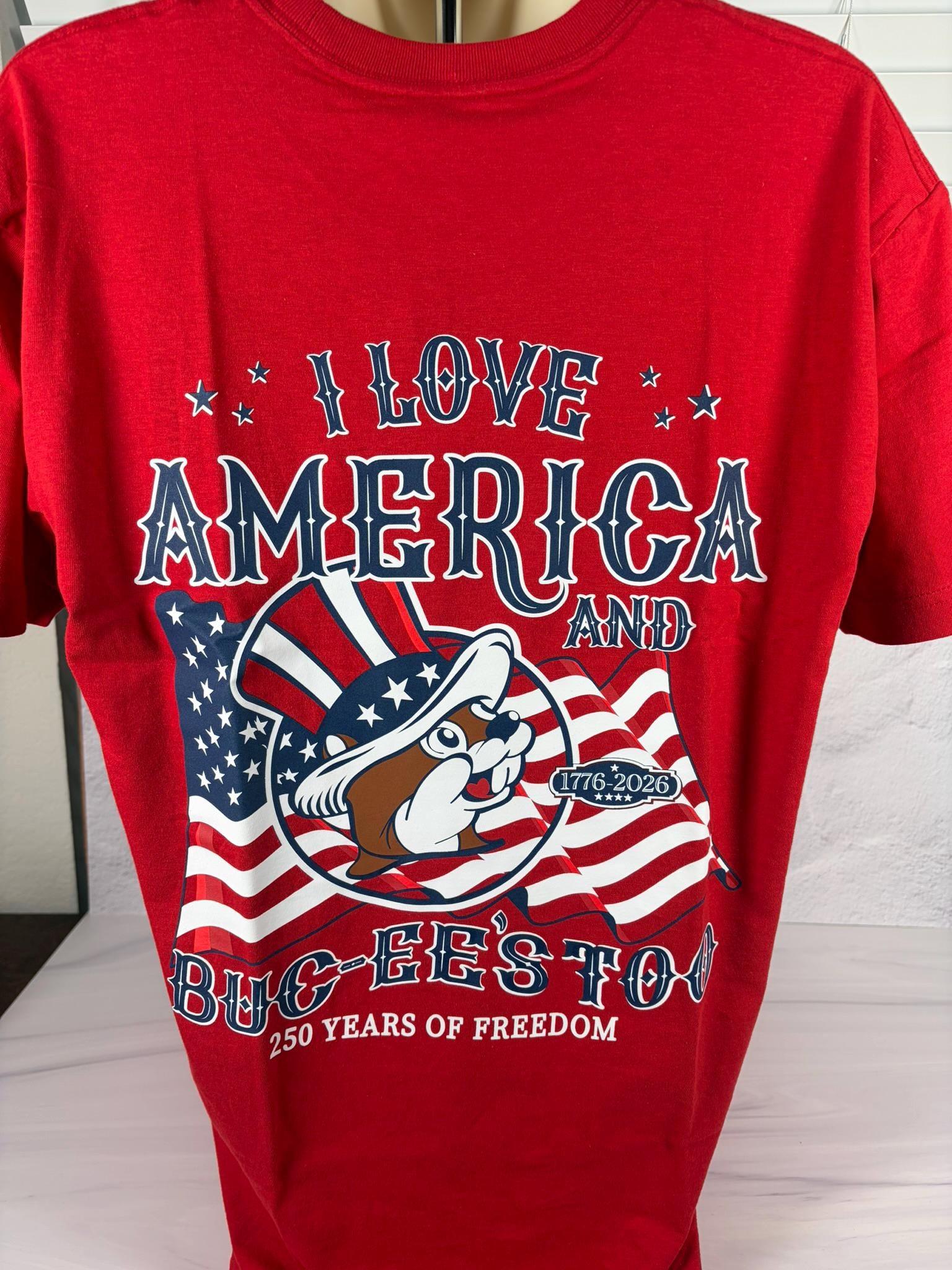 America 250 Patriotic T-Shirt Bundle – Beaver Pin & Stamp Commemorative Set