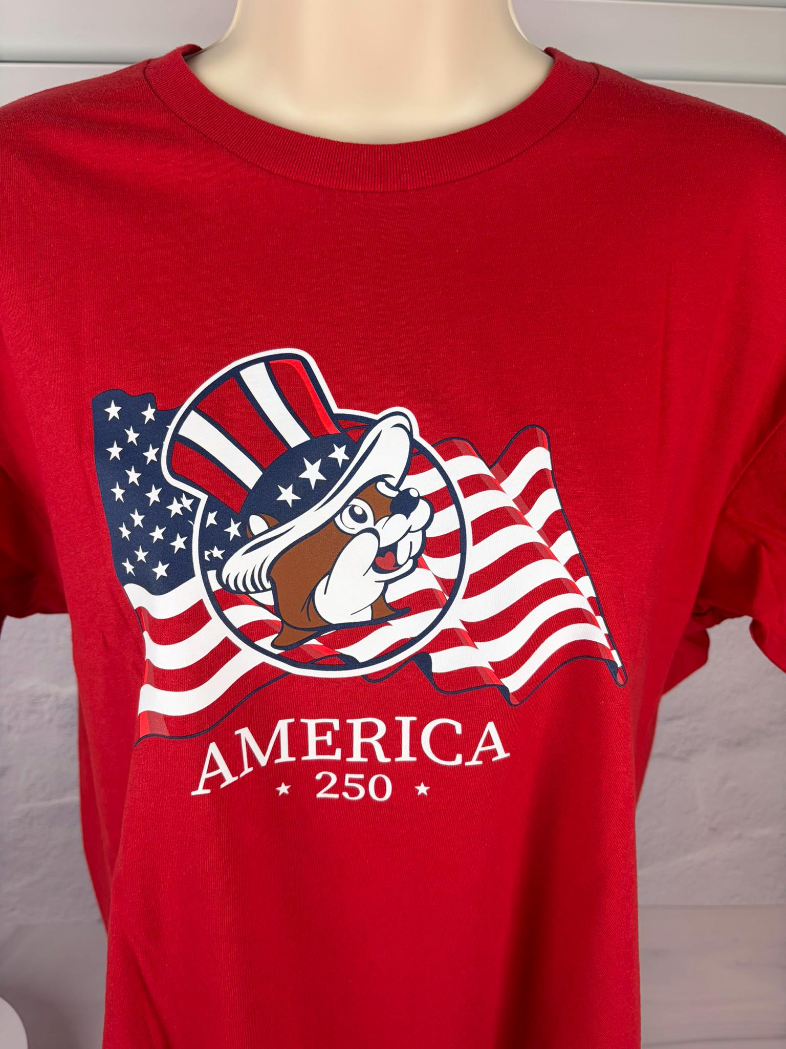 America 250 Patriotic T-Shirt Bundle – Beaver Pin & Stamp Commemorative Set