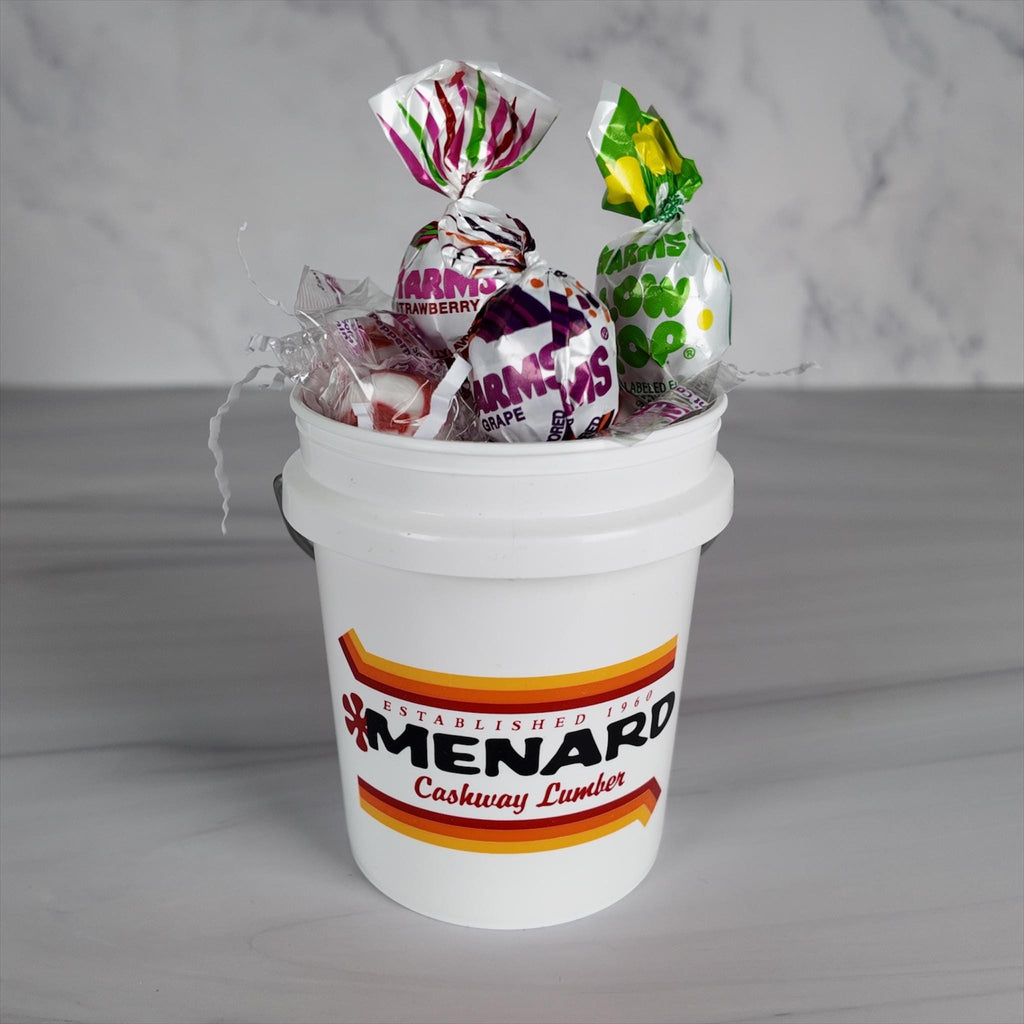 Mernard Classic White Mini Bucket Gift Basket