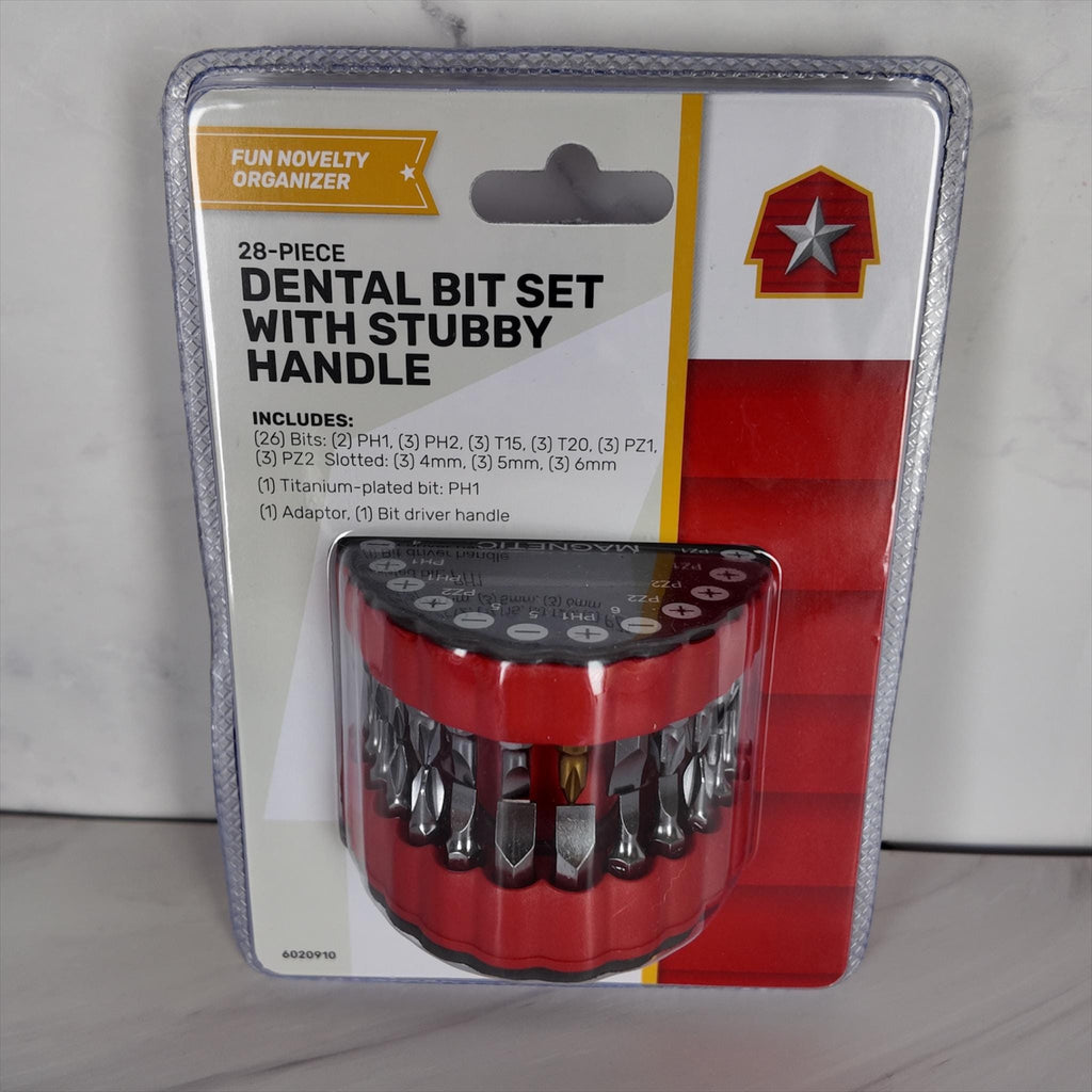 28-Piece Dental Bit Set with Stubby Handle Gift Basket
