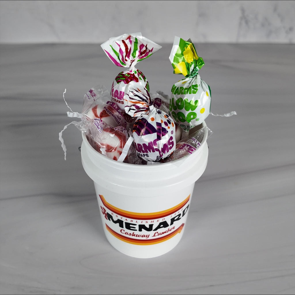 Mernard Classic White Mini Bucket Gift Basket