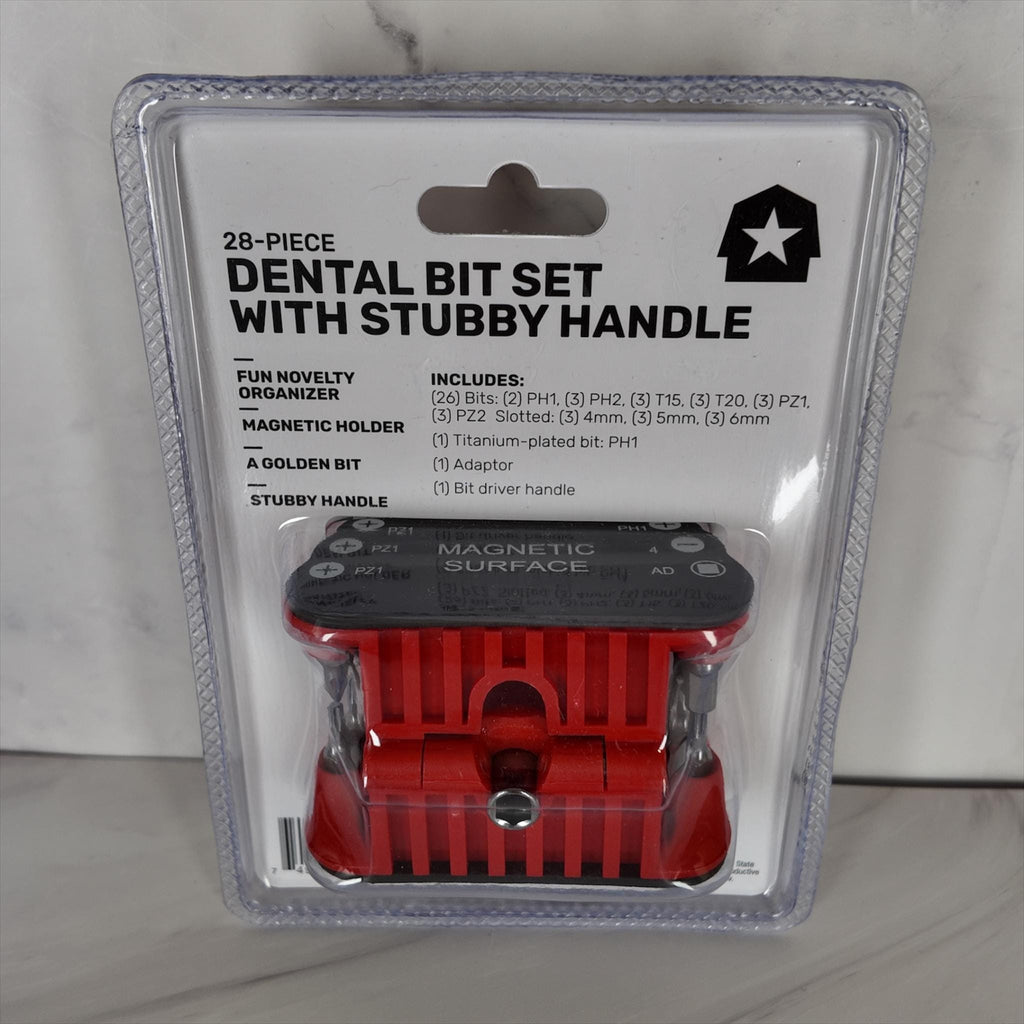 28-Piece Dental Bit Set with Stubby Handle Gift Basket