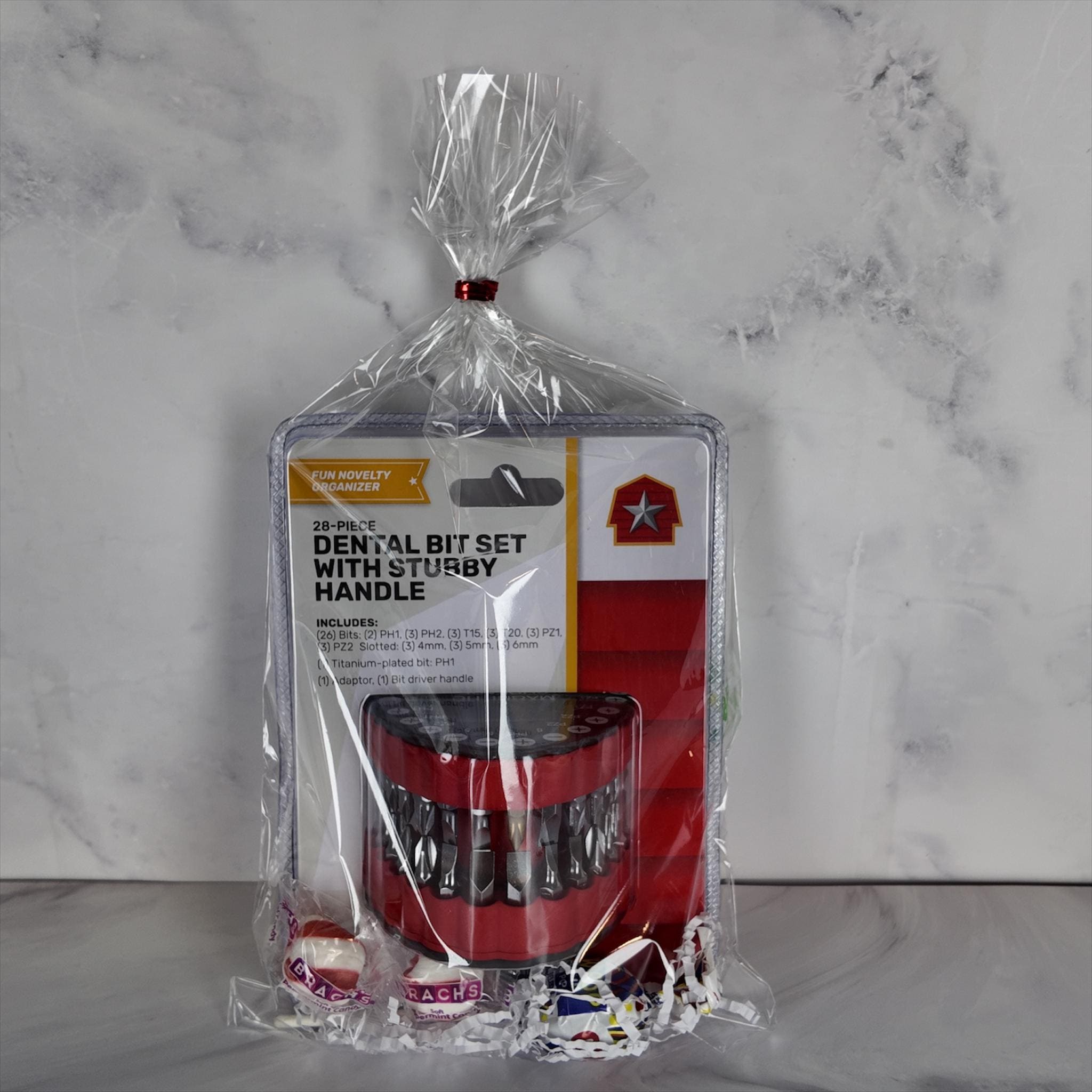 28-Piece Dental Bit Set with Stubby Handle Gift Basket