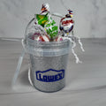 Silver Glitter Mini Bucket Gift Basket